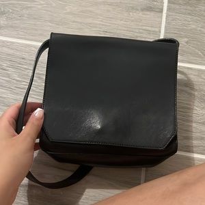 Leather over the shoulder bag